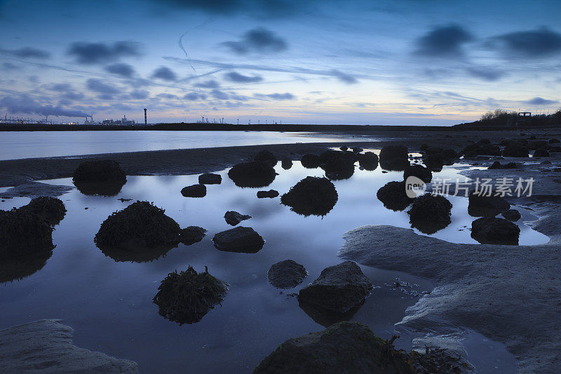 neuwe Waterweg河沿岸多变的海景